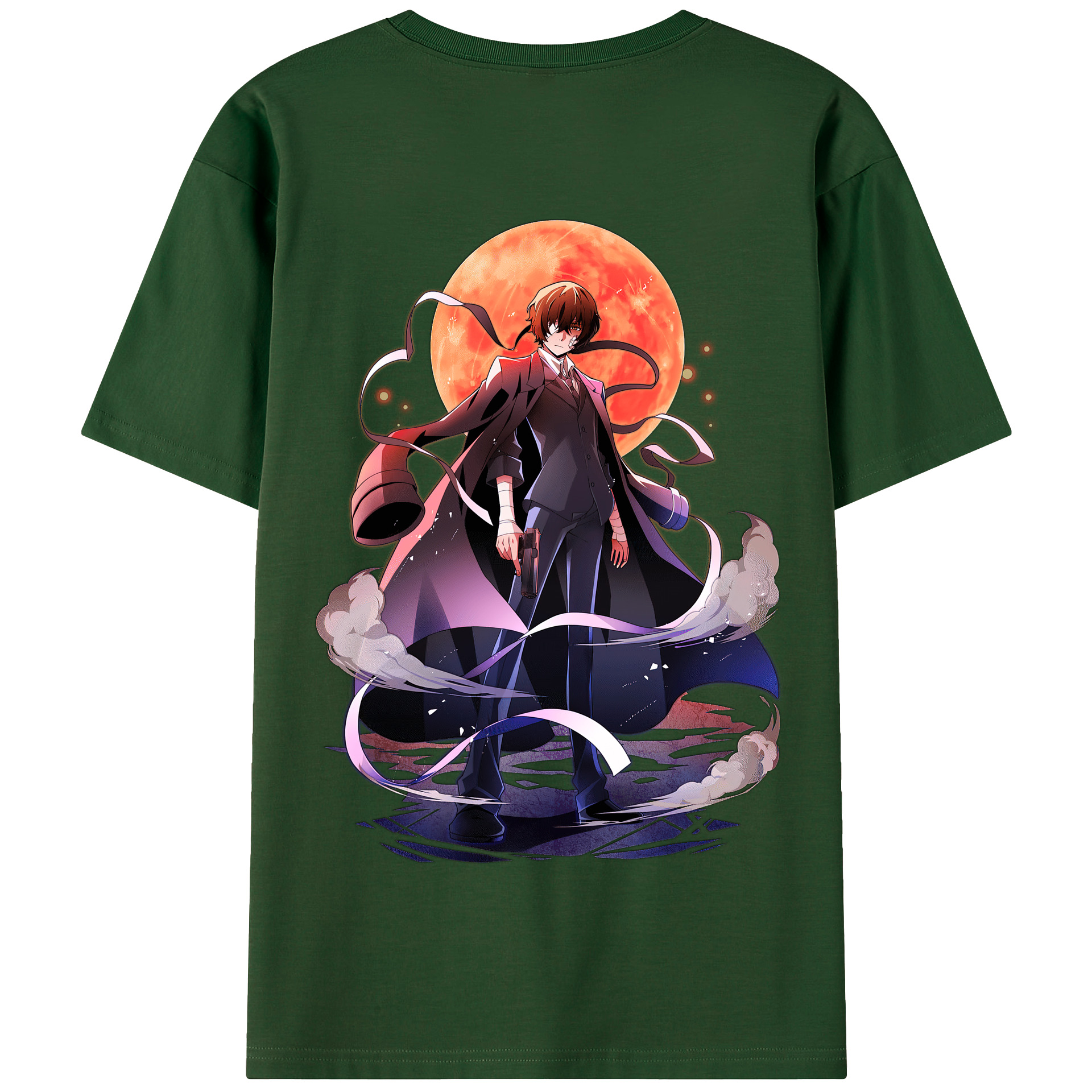 （画像用） 文豪ストレイドッグス Bungo Stray Dogs 綿100％半袖Tシャツ（背面プリント）